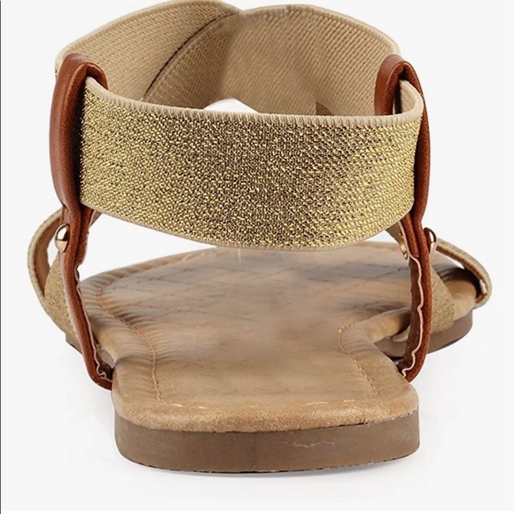Gold & Tan Gladiator Sandals NWT!!! So Comfy! :) - Picture 4 of 12